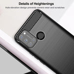 Custodia per telefono TPU in fibra di carbonio con trama spazzolata, For Realme C17, For Realme 7i, For Realme 7, For Realme 7 Pro, For Realme Narzo, For Realme C11, For Realme 6S, For Realme 6