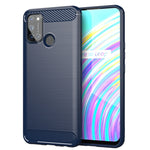 Custodia per telefono TPU in fibra di carbonio con trama spazzolata, For Realme C17, For Realme 7i, For Realme 7, For Realme 7 Pro, For Realme Narzo, For Realme C11, For Realme 6S, For Realme 6