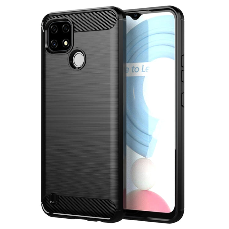 Custodia per telefono TPU in fibra di carbonio con trama spazzolata, For Realme10 4G, For Realme V25, For Realme 6i India, For Realme C21Y, For Realme 8 Pro, For Realme 8, For Realme C21, For Realme Narzo 20 Pro