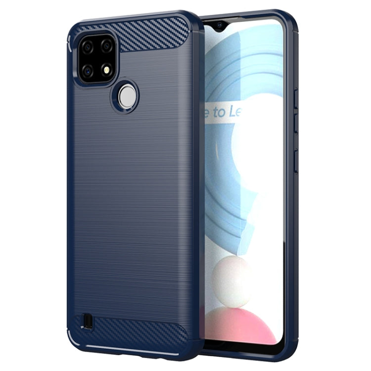Custodia per telefono TPU in fibra di carbonio con trama spazzolata, For Realme10 4G, For Realme V25, For Realme 6i India, For Realme C21Y, For Realme 8 Pro, For Realme 8, For Realme C21, For Realme Narzo 20 Pro