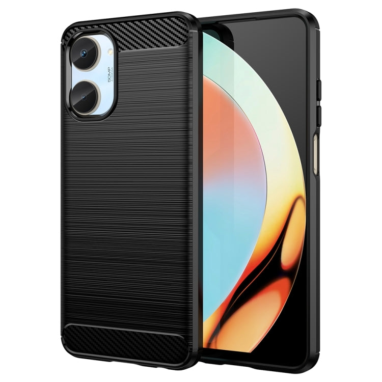Custodia per telefono TPU in fibra di carbonio con trama spazzolata, For Realme10 4G, For Realme V25, For Realme 6i India, For Realme C21Y, For Realme 8 Pro, For Realme 8, For Realme C21, For Realme Narzo 20 Pro