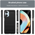 Custodia per telefono TPU in fibra di carbonio con trama spazzolata, For Realme10 4G, For Realme V25, For Realme 6i India, For Realme C21Y, For Realme 8 Pro, For Realme 8, For Realme C21, For Realme Narzo 20 Pro