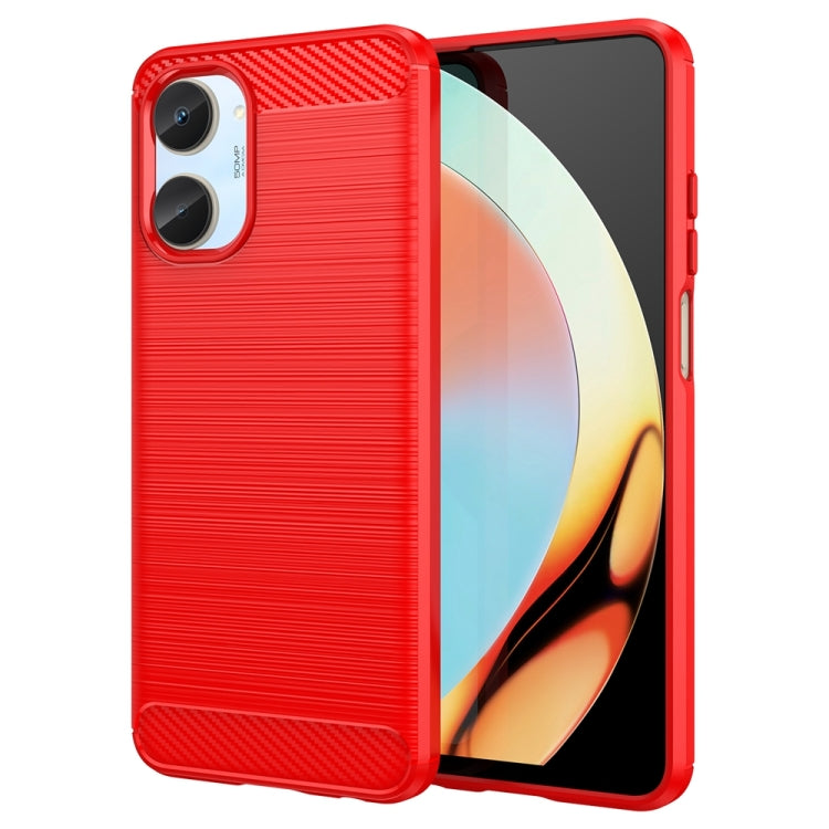Custodia per telefono TPU in fibra di carbonio con trama spazzolata, For Realme10 4G, For Realme V25, For Realme 6i India, For Realme C21Y, For Realme 8 Pro, For Realme 8, For Realme C21, For Realme Narzo 20 Pro