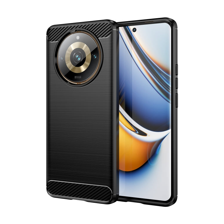 Custodia per telefono TPU in fibra di carbonio con trama spazzolata, For Realme 12+ 5G, For Realme V50s, For Realme C67 5G, For Realme C53, For Realme Narzo N53, For Realme 11 Pro, For Realme 11 Pro+, For Realme 10 Pro