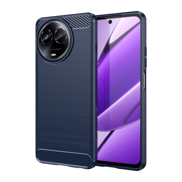 Custodia per telefono TPU in fibra di carbonio con trama spazzolata, For Realme 12+ 5G, For Realme V50s, For Realme C67 5G, For Realme C53, For Realme Narzo N53, For Realme 11 Pro, For Realme 11 Pro+, For Realme 10 Pro