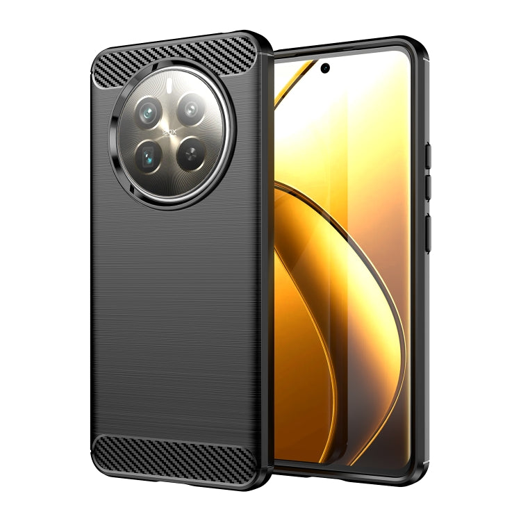 Custodia per telefono TPU in fibra di carbonio con trama spazzolata, For Realme 12+ 5G, For Realme V50s, For Realme C67 5G, For Realme C53, For Realme Narzo N53, For Realme 11 Pro, For Realme 11 Pro+, For Realme 10 Pro
