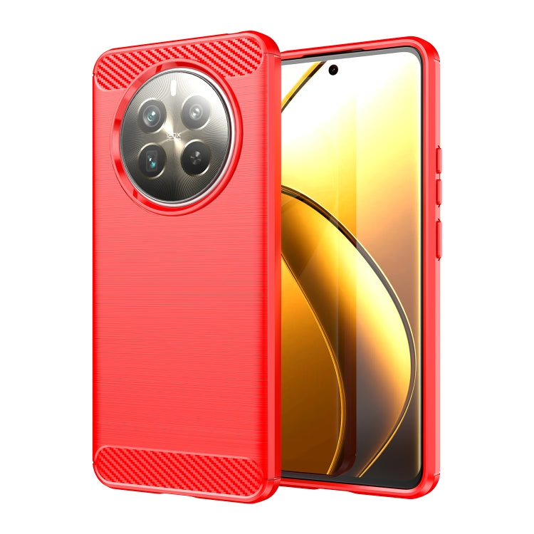 Custodia per telefono TPU in fibra di carbonio con trama spazzolata, For Realme 12+ 5G, For Realme V50s, For Realme C67 5G, For Realme C53, For Realme Narzo N53, For Realme 11 Pro, For Realme 11 Pro+, For Realme 10 Pro
