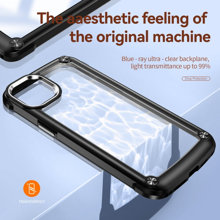 Custodia TPU e PC con protezione lente per iPhone 15