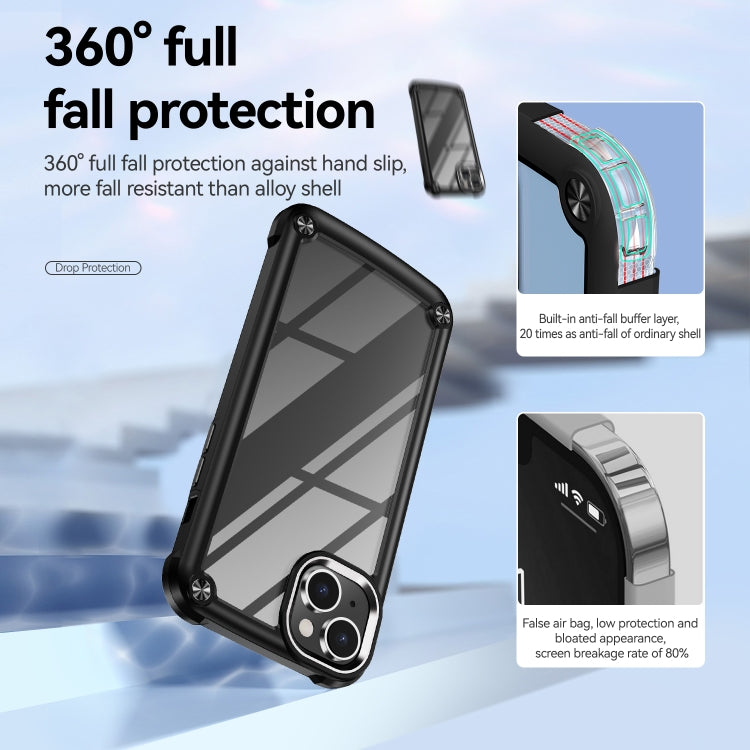 Custodia TPU e PC con protezione lente per iPhone 15