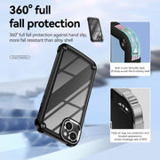 Custodia per telefono con protezione dell'obiettivo in TPU + PC, For iPhone 15