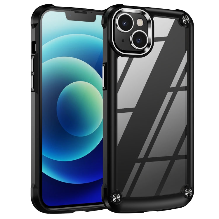 Custodia per telefono con protezione dell'obiettivo in TPU + PC, For iPhone 15