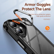 Custodia per telefono con protezione dell'obiettivo in TPU + PC, For iPhone 16, For iPhone 15 Pro Max, For iPhone 15 Pro, For iPhone 15 Plus