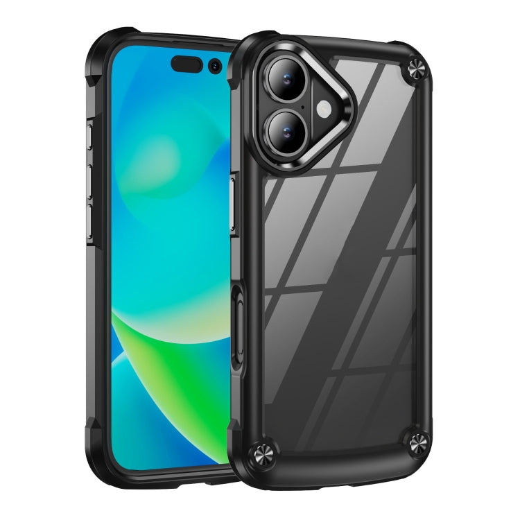 Custodia per telefono con protezione dell'obiettivo in TPU + PC, For iPhone 16, For iPhone 15 Pro Max, For iPhone 15 Pro, For iPhone 15 Plus