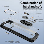 Custodia TPU e PC per iPhone 15 con supporto anello