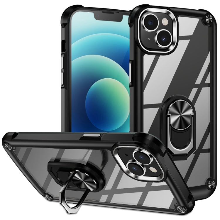 Custodia TPU e PC per iPhone 15 con supporto anello