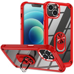 Custodia TPU e PC per iPhone 15 con supporto anello