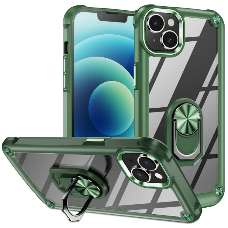 Custodia TPU e PC per iPhone 15 con supporto anello