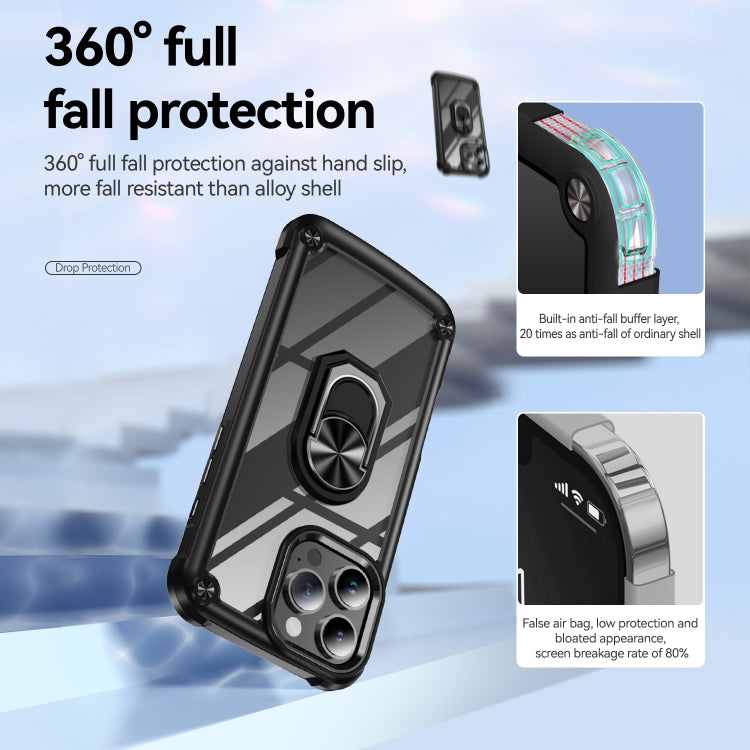 Custodia TPU e PC per iPhone 16/15 Pro Max con supporto