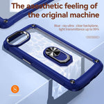 Custodia TPU e PC con supporto anello per iPhone 16
