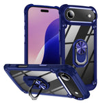 Custodia TPU e PC con supporto anello per iPhone 16