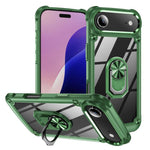 Custodia TPU e PC con supporto anello per iPhone 16