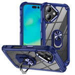 Custodia TPU e PC con supporto anello per iPhone 16