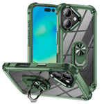 Custodia TPU e PC con supporto anello per iPhone 16
