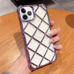 Custodia iPhone 13 Pro con incisione laser 3D Diamond Lattice