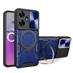 Custodia per telefono con supporto magnetico per camshield scorrevole con texture CD, For Realme C55 4G, For Realme GT3 5G, For Realme 10 Pro+ 5G, For Realme C35