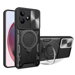 Custodia per telefono con supporto magnetico per camshield scorrevole con texture CD, For Realme 11 4G Global, For Realme 11 5G Global / 11x 5G, For Realme C53 4G / Narzo N53, For Realme C65 4G
