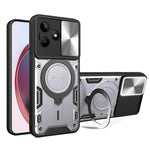 Custodia per telefono con supporto magnetico per camshield scorrevole con texture CD, For Realme 11 4G Global, For Realme 11 5G Global / 11x 5G, For Realme C53 4G / Narzo N53, For Realme C65 4G