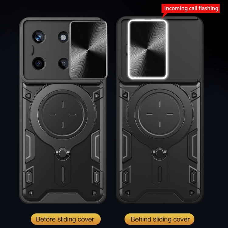 Custodia per telefono con supporto magnetico per camshield scorrevole con texture CD, For Realme 11 4G Global, For Realme 11 5G Global / 11x 5G, For Realme C53 4G / Narzo N53, For Realme C65 4G