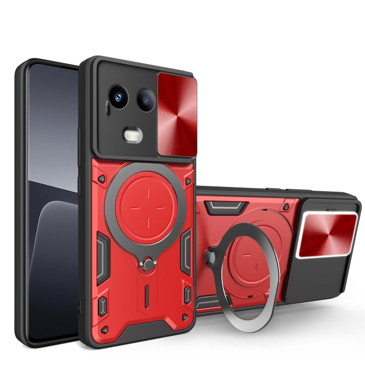 Custodia per telefono con supporto magnetico per camshield scorrevole con texture CD, For Realme 11 4G Global, For Realme 11 5G Global / 11x 5G, For Realme C53 4G / Narzo N53, For Realme C65 4G