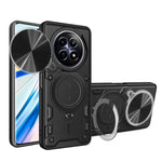 Custodia per telefono con supporto magnetico per camshield scorrevole con texture CD, For Realme C61 / C63, For Realme GT 6T, For Realme 12 5G Global, For Realme 12 Pro / 12 Pro+ / 12+