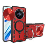 Custodia per telefono con supporto magnetico per camshield scorrevole con texture CD, For Realme C61 / C63, For Realme GT 6T, For Realme 12 5G Global, For Realme 12 Pro / 12 Pro+ / 12+