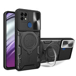 Custodia per telefono con supporto magnetico per camshield scorrevole con texture CD, For Realme C21 / C20 / C11 2021