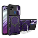 Custodia per telefono con supporto magnetico per camshield scorrevole con texture CD, For Realme C21 / C20 / C11 2021