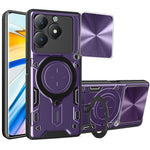 Custodia per telefono con supporto magnetico per camshield scorrevole con texture CD, For Realme C61 / C63, For Realme GT 6T, For Realme 12 5G Global, For Realme 12 Pro / 12 Pro+ / 12+