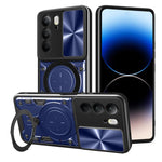 Custodia per telefono con supporto magnetico per camshield scorrevole con texture CD, For Realme P3 Ultra 5G India, For Realme 14 Pro+ 5G, For Realme C75 4G / 14x 5G Global, For Realme 13 Pro 5G / 13 Pro+ 5G