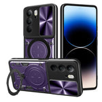 Custodia per telefono con supporto magnetico per camshield scorrevole con texture CD, For Realme P3 Ultra 5G India, For Realme 14 Pro+ 5G, For Realme C75 4G / 14x 5G Global, For Realme 13 Pro 5G / 13 Pro+ 5G