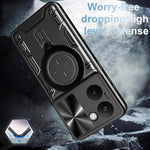 Custodia per telefono con supporto magnetico per camshield scorrevole con texture CD, For Realme P3 Ultra 5G India, For Realme 14 Pro+ 5G, For Realme C75 4G / 14x 5G Global, For Realme 13 Pro 5G / 13 Pro+ 5G