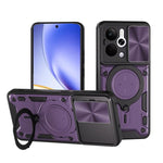 Custodia per telefono con supporto magnetico per camshield scorrevole con texture CD, For Realme P4 Power 5G, For Realme 16 Pro / 16 Pro+ 5G, For Realme 15x 5G, For Realme P3 5G / 14 5G Global
