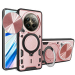 Custodia per telefono con supporto magnetico per camshield scorrevole con texture CD, For Realme C61 / C63, For Realme GT 6T, For Realme 12 5G Global, For Realme 12 Pro / 12 Pro+ / 12+