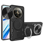 Custodia per telefono con supporto magnetico per camshield scorrevole con texture CD, For Realme C61 / C63, For Realme GT 6T, For Realme 12 5G Global, For Realme 12 Pro / 12 Pro+ / 12+