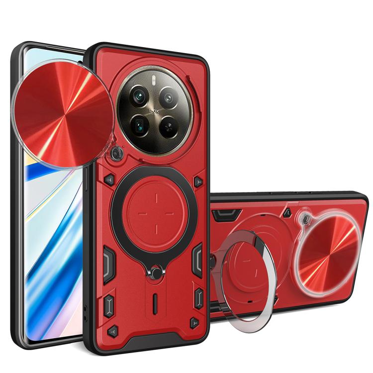 Custodia per telefono con supporto magnetico per camshield scorrevole con texture CD, For Realme C61 / C63, For Realme GT 6T, For Realme 12 5G Global, For Realme 12 Pro / 12 Pro+ / 12+