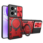 Custodia per telefono con supporto magnetico per camshield scorrevole con texture CD, For Realme P4 Power 5G, For Realme 16 Pro / 16 Pro+ 5G, For Realme 15x 5G, For Realme P3 5G / 14 5G Global