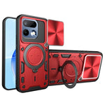 Custodia per telefono con supporto magnetico per camshield scorrevole con texture CD, For Realme P4 Power 5G, For Realme 16 Pro / 16 Pro+ 5G, For Realme 15x 5G, For Realme P3 5G / 14 5G Global