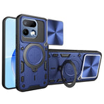 Custodia per telefono con supporto magnetico per camshield scorrevole con texture CD, For Realme P4 Power 5G, For Realme 16 Pro / 16 Pro+ 5G, For Realme 15x 5G, For Realme P3 5G / 14 5G Global