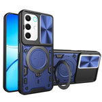 Custodia per telefono con supporto magnetico per camshield scorrevole con texture CD, For Realme P4 Power 5G, For Realme 16 Pro / 16 Pro+ 5G, For Realme 15x 5G, For Realme P3 5G / 14 5G Global