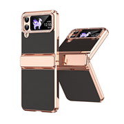 Custodia pieghevole in pelle con cerniera per Galaxy Z Flip4